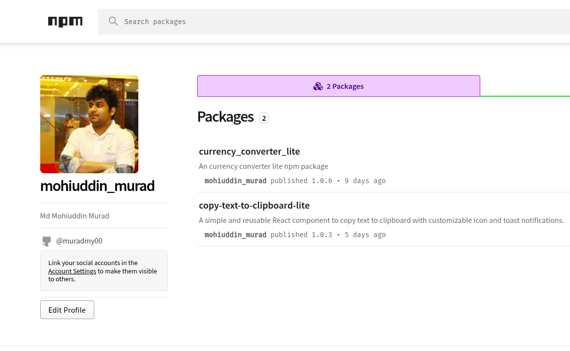 Published Two NPM Packages